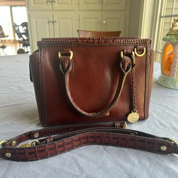 Brahmin Pecan Brown Leather Satchel - Picture 8 of 12